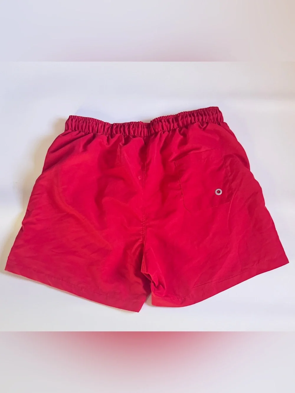 Kappa Red Men's Swim Board Shorts with White Logo